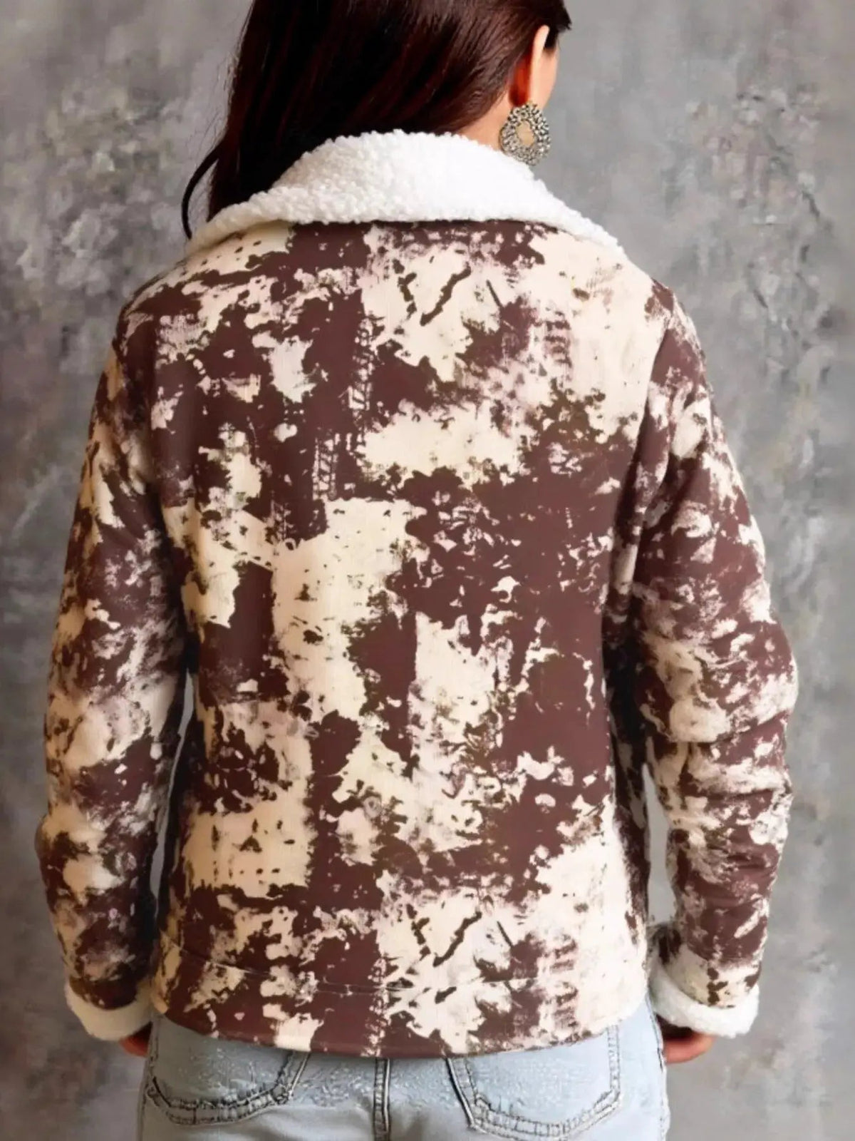 Sherpa-Lined Zip Up Jacket - Bitsy Gypsy Boutique