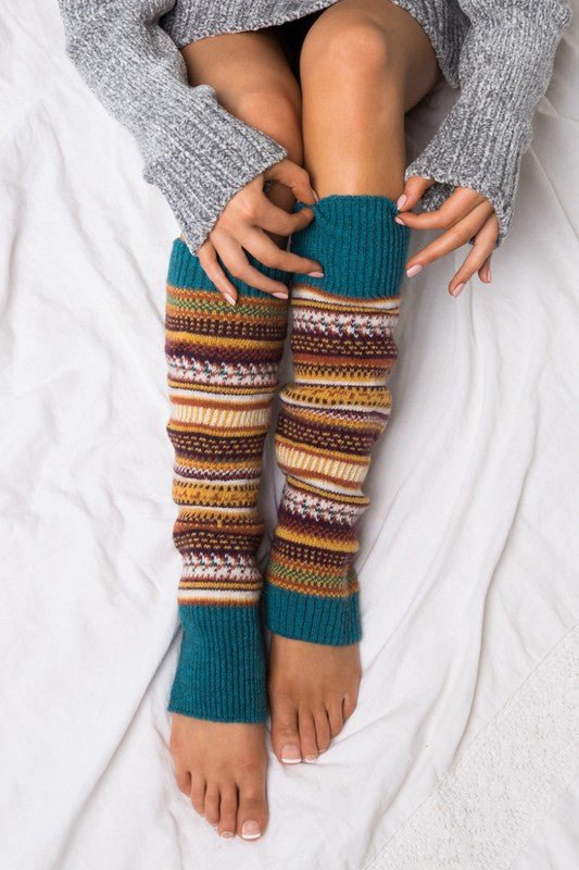 Short Fairisle Legwarmer - Bitsy Gypsy Boutique