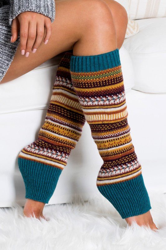 Short Fairisle Legwarmer - Bitsy Gypsy Boutique