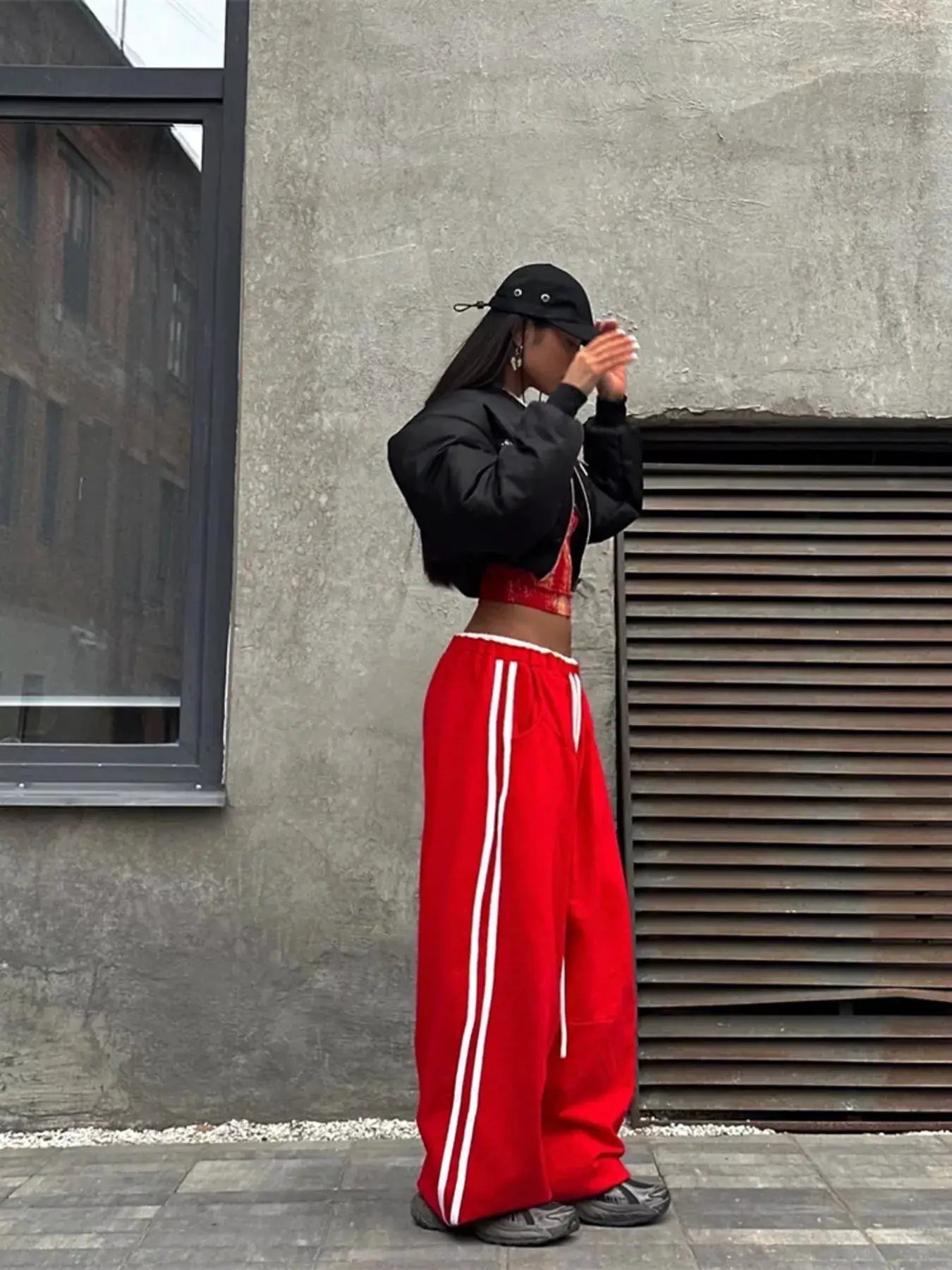 Side Stripes High-Waisted Wide-Leg Sweatpants - Bitsy Gypsy Boutique