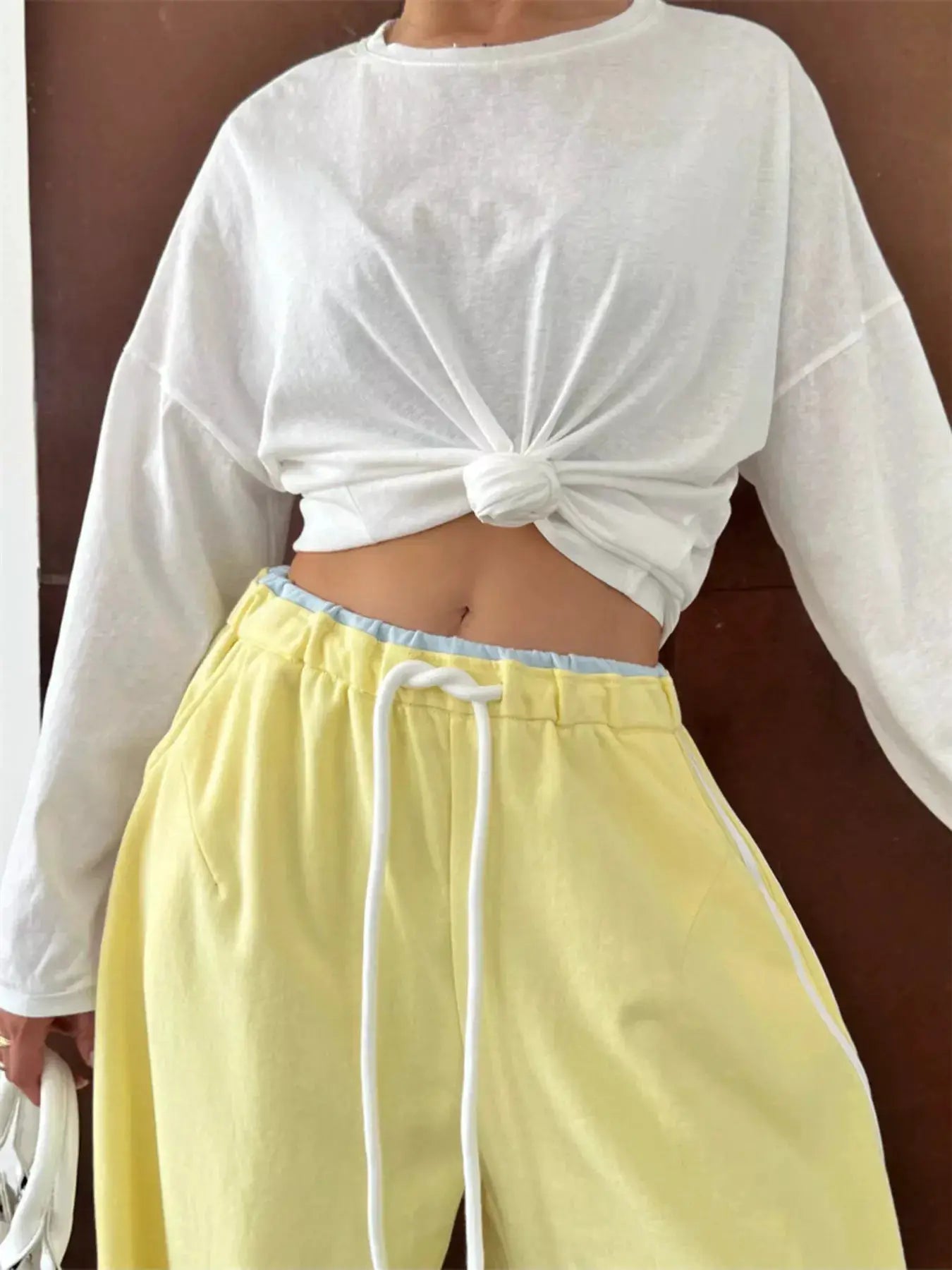 Side Stripes High-Waisted Wide-Leg Sweatpants - Bitsy Gypsy Boutique