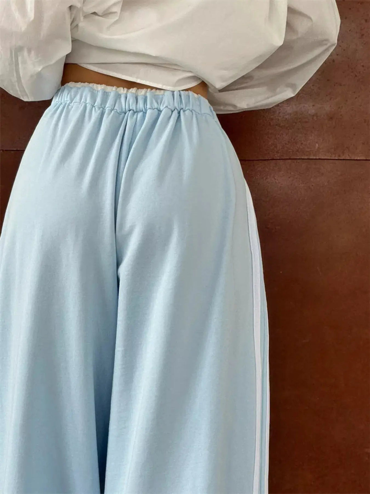 Side Stripes High-Waisted Wide-Leg Sweatpants - Bitsy Gypsy Boutique