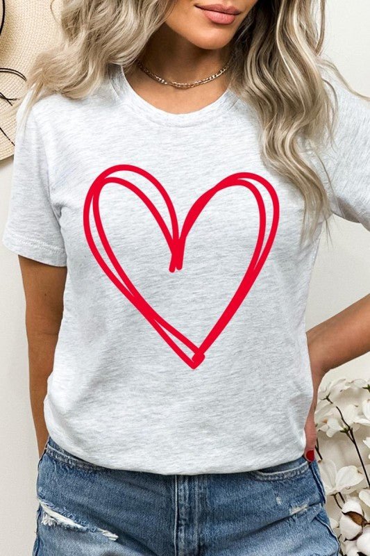 Simple Heart Valentine Graphic Tee - Bitsy Gypsy Boutique