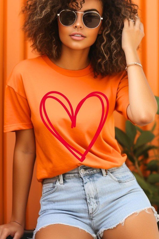 Simple Heart Valentine Graphic Tee - Bitsy Gypsy Boutique
