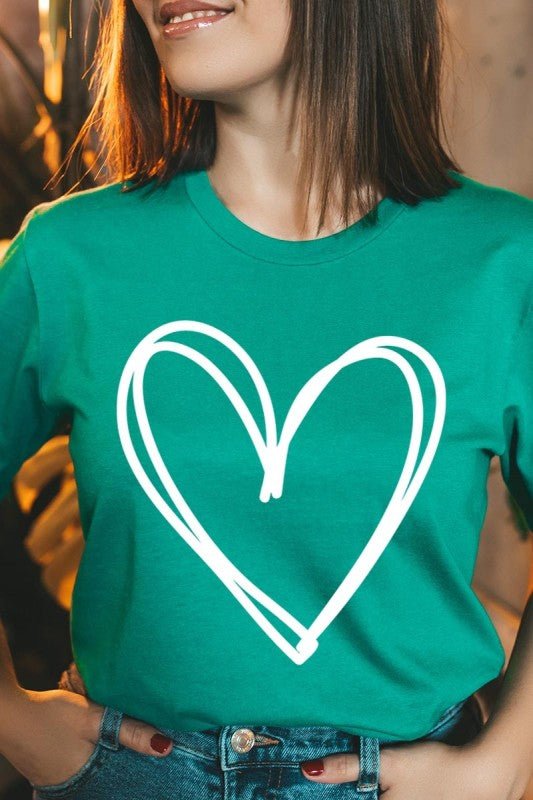 Simple Heart Valentine Graphic Tee - Bitsy Gypsy Boutique