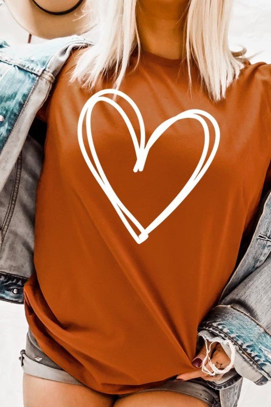 Simple Heart Valentine Graphic Tee - Bitsy Gypsy Boutique