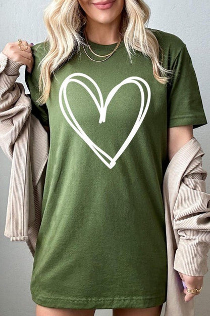 Simple Heart Valentine Graphic Tee - Bitsy Gypsy Boutique