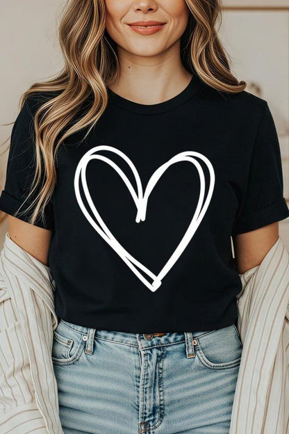 Simple Heart Valentine Graphic Tee - Bitsy Gypsy Boutique