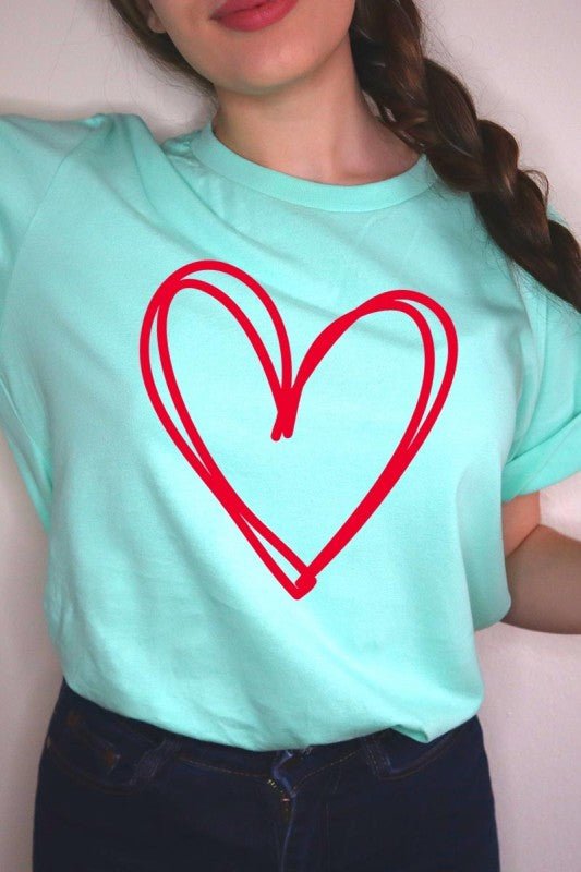 Simple Heart Valentine Graphic Tee - Bitsy Gypsy Boutique