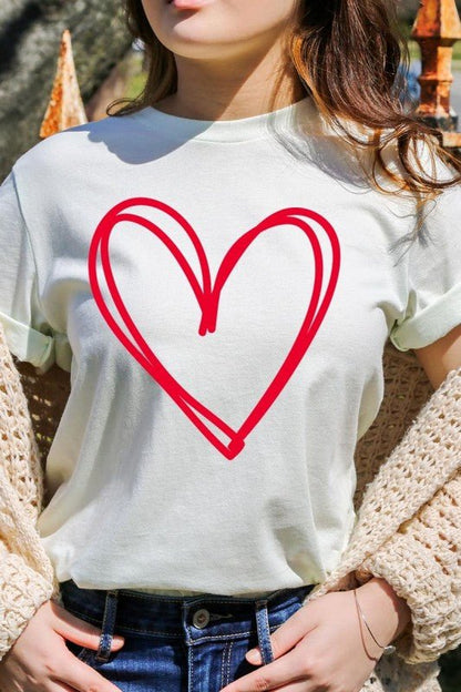 Simple Heart Valentine Graphic Tee - Bitsy Gypsy Boutique
