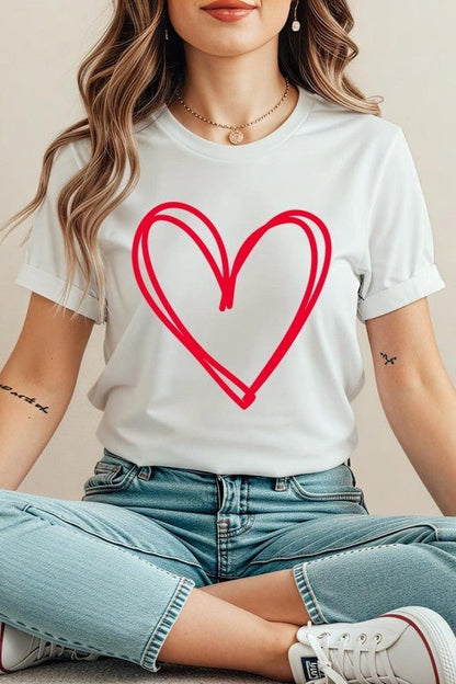 Simple Heart Valentine Graphic Tee - Bitsy Gypsy Boutique