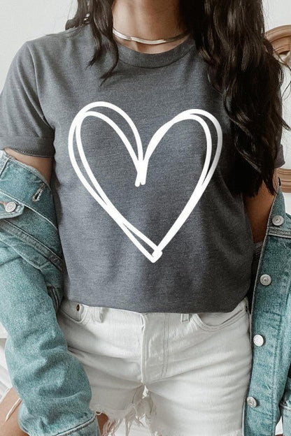 Simple Heart Valentine Graphic Tee - Bitsy Gypsy Boutique