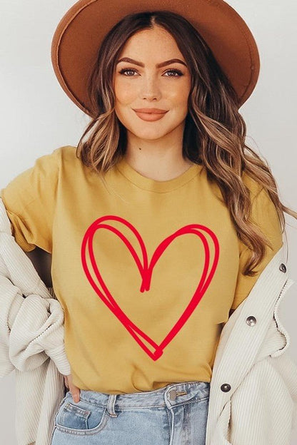 Simple Heart Valentine Graphic Tee - Bitsy Gypsy Boutique