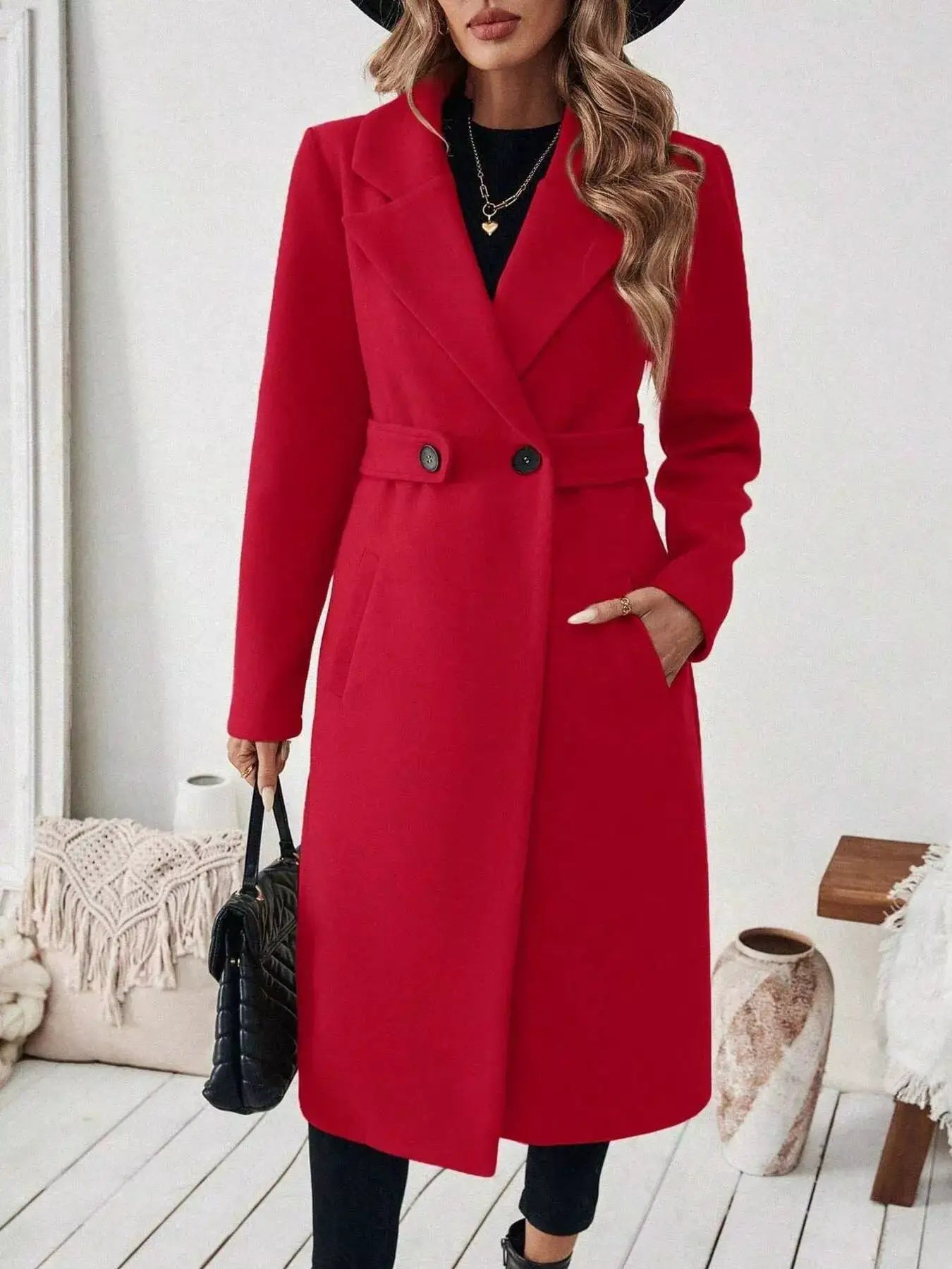 Single-Button Longline Coat - Bitsy Gypsy Boutique
