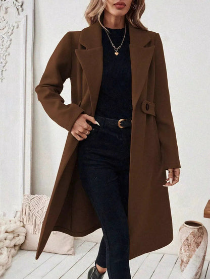 Single-Button Longline Coat - Bitsy Gypsy Boutique