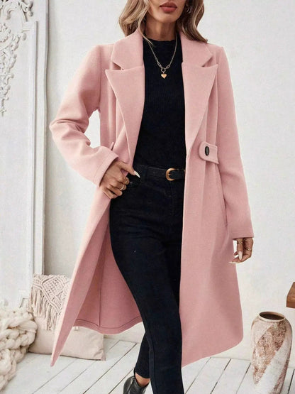 Single-Button Longline Coat - Bitsy Gypsy Boutique