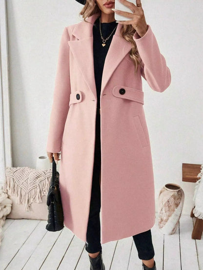 Single-Button Longline Coat - Bitsy Gypsy Boutique