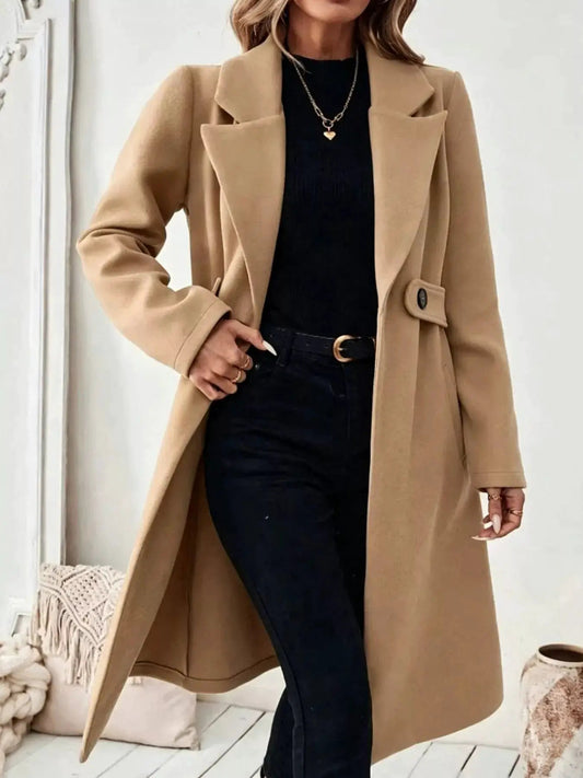 Single-Button Longline Coat - Bitsy Gypsy Boutique