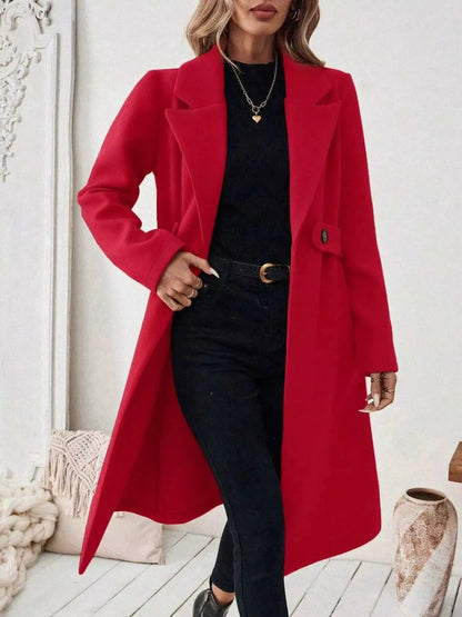 Single-Button Longline Coat - Bitsy Gypsy Boutique