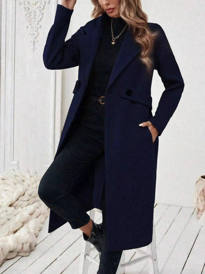 Single-Button Longline Coat - Bitsy Gypsy Boutique
