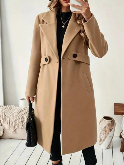 Single-Button Longline Coat - Bitsy Gypsy Boutique