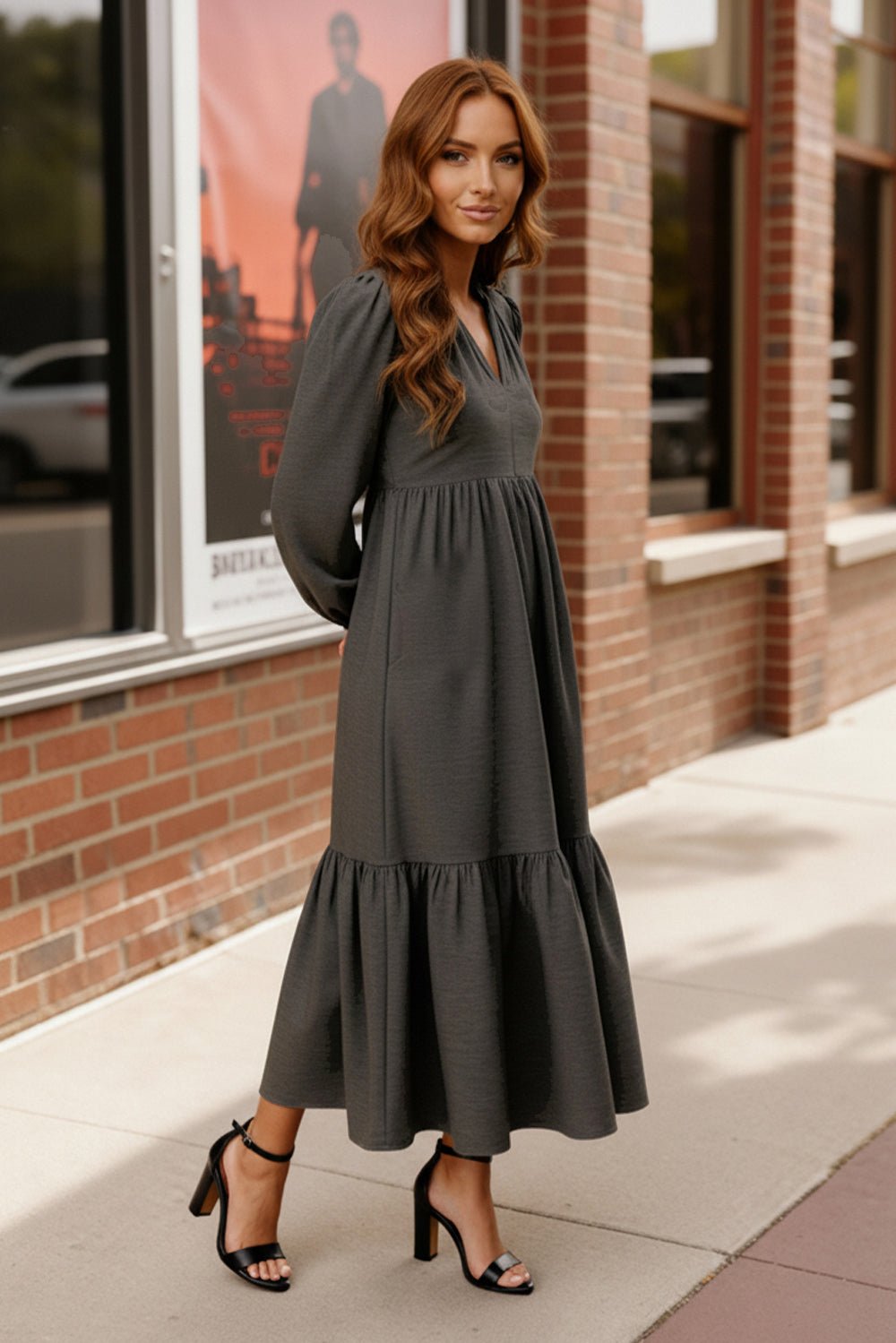 Slate Serenade Maxi Dress - Bitsy Gypsy Boutique