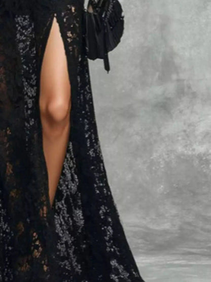 Slit Lace Sleeveless Maxi Dress - Bitsy Gypsy Boutique