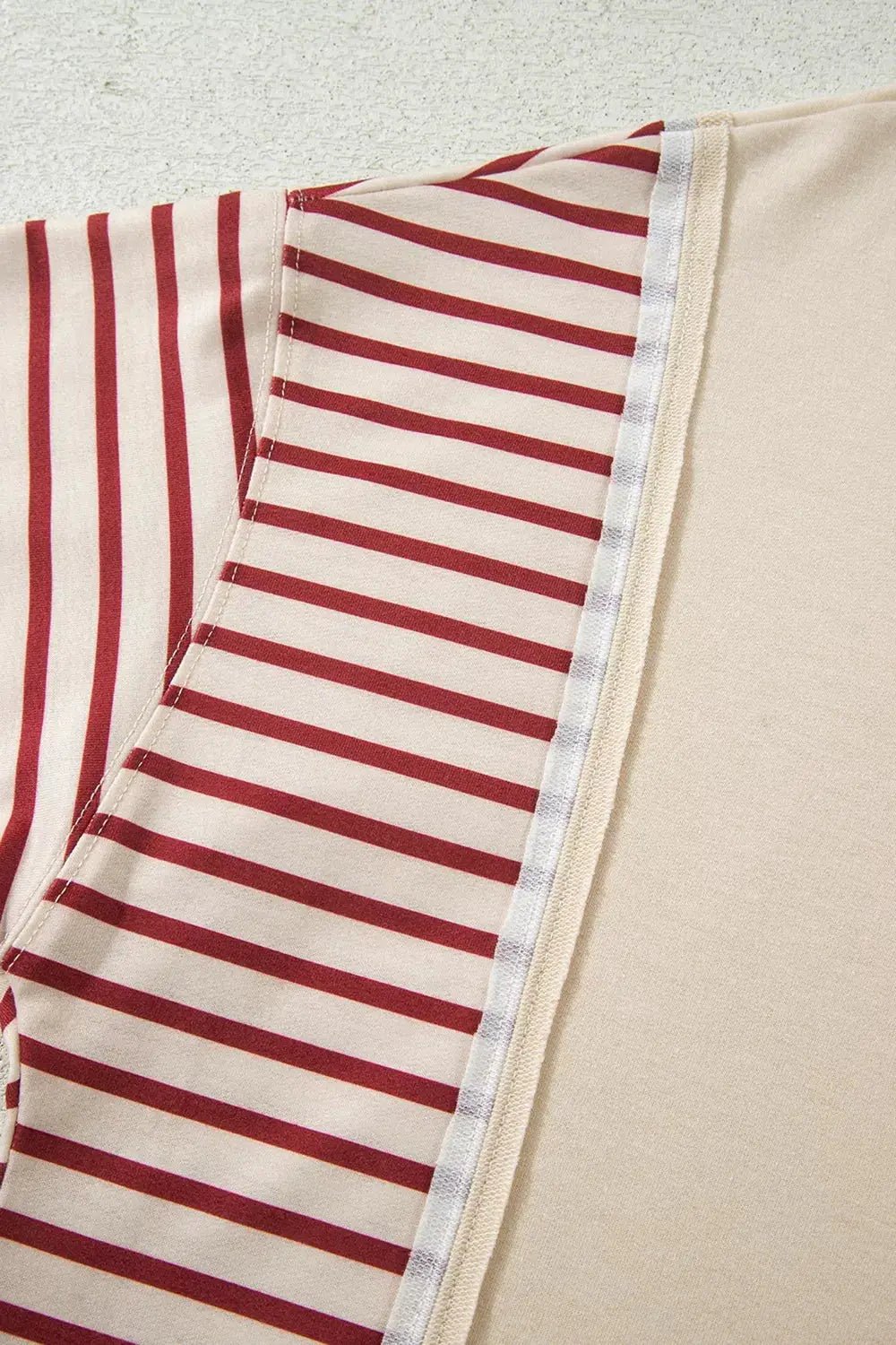 Slit Striped Long Sleeve Sweatshirt - Bitsy Gypsy Boutique