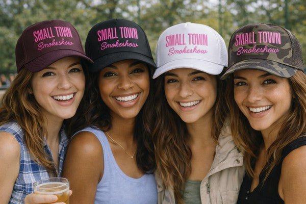 SmallTown Smokeshow Trucker Hat Collection - Bitsy Gypsy Boutique
