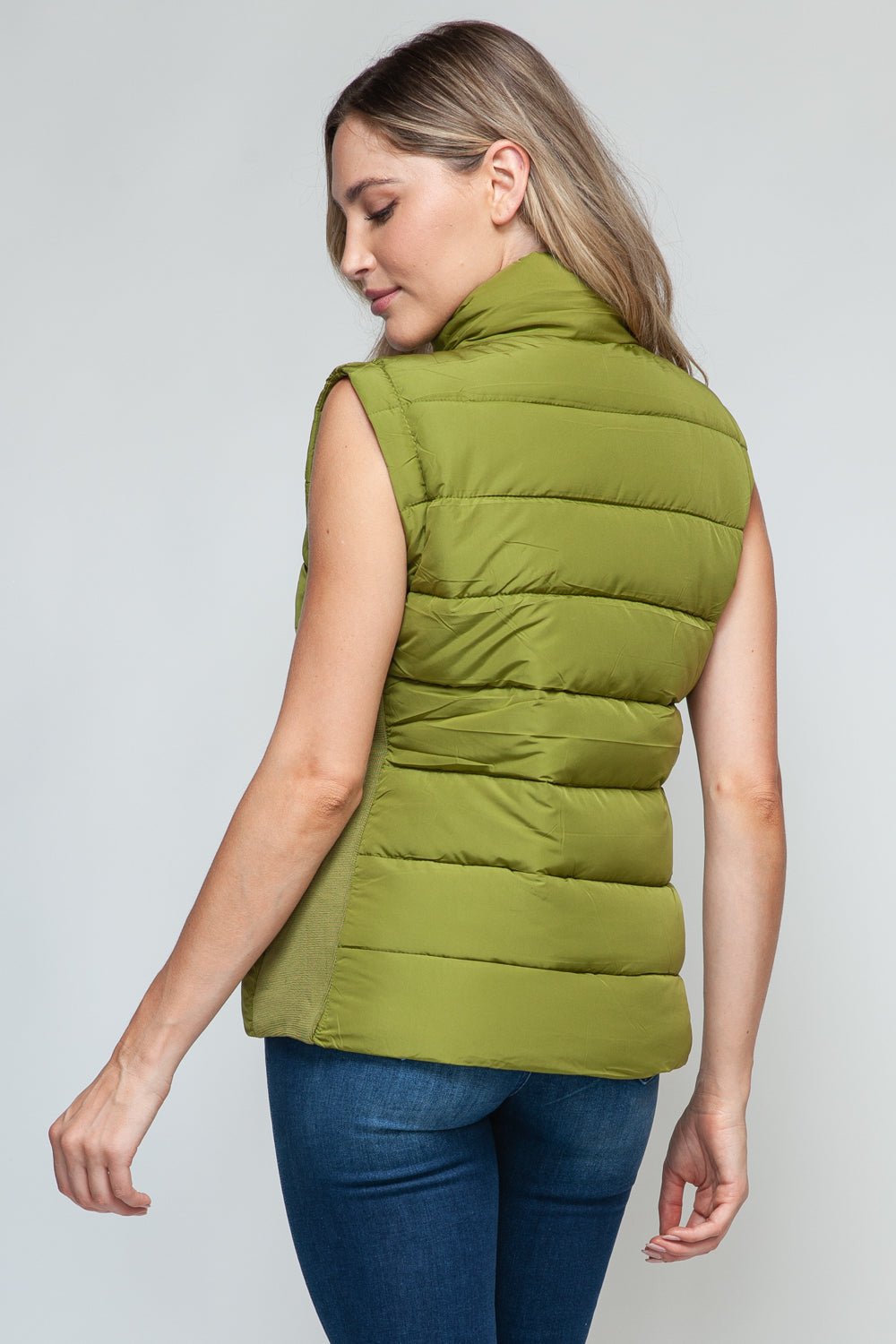 Snobbish Zip Up Turtleneck Vest with Pockets - Bitsy Gypsy Boutique