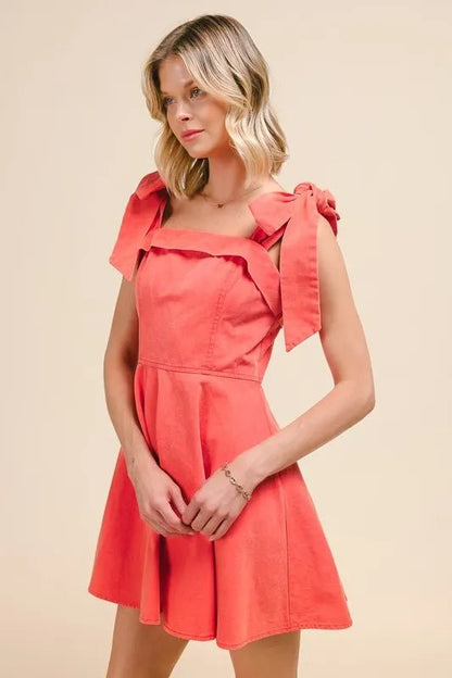 SO ME Fit and Flare Washed Gameday Dress - Bitsy Gypsy Boutique