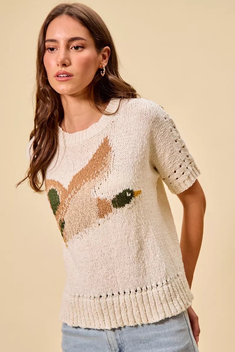 SO ME Flying Duck Sweater Top - Bitsy Gypsy Boutique