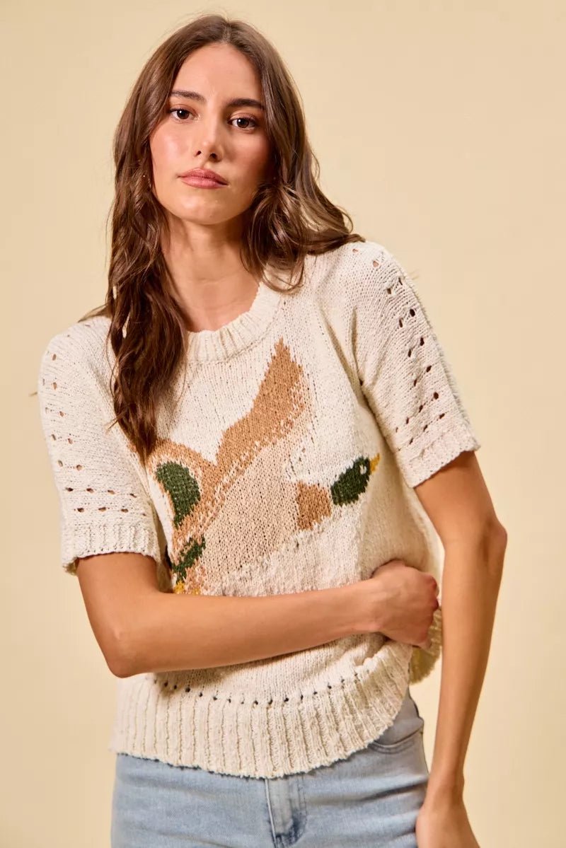 SO ME Flying Duck Sweater Top - Bitsy Gypsy Boutique