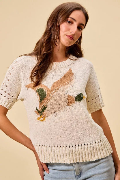 SO ME Flying Duck Sweater Top - Bitsy Gypsy Boutique