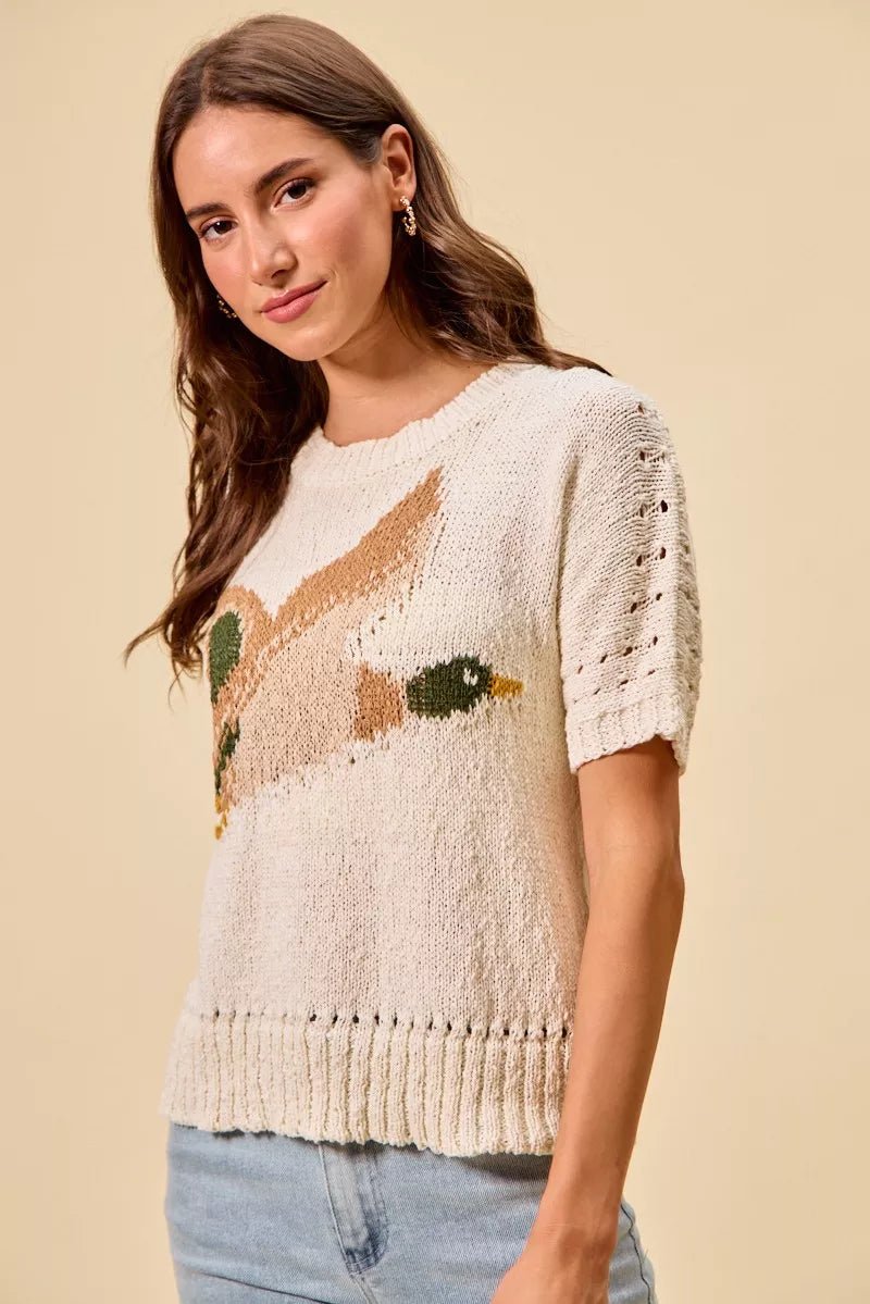 SO ME Flying Duck Sweater Top - Bitsy Gypsy Boutique