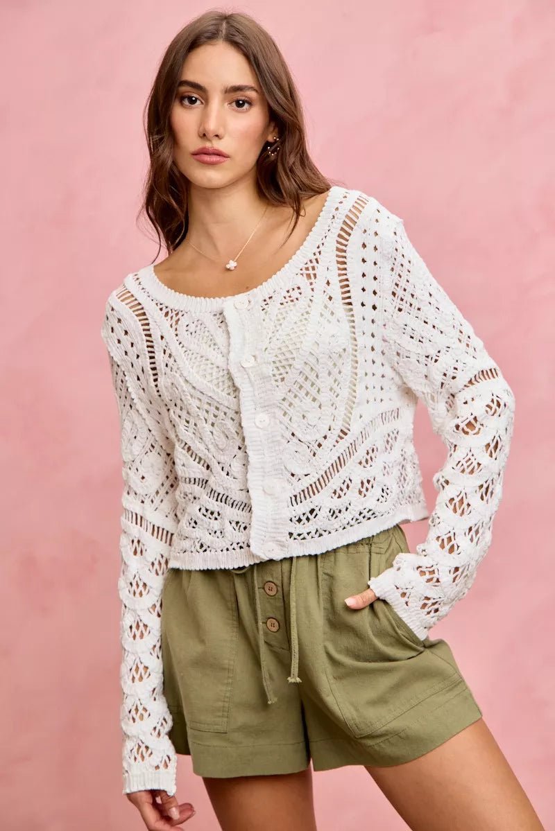 SO ME Paper Bag Patch Pocket Drawstring Twill Shorts - Bitsy Gypsy Boutique