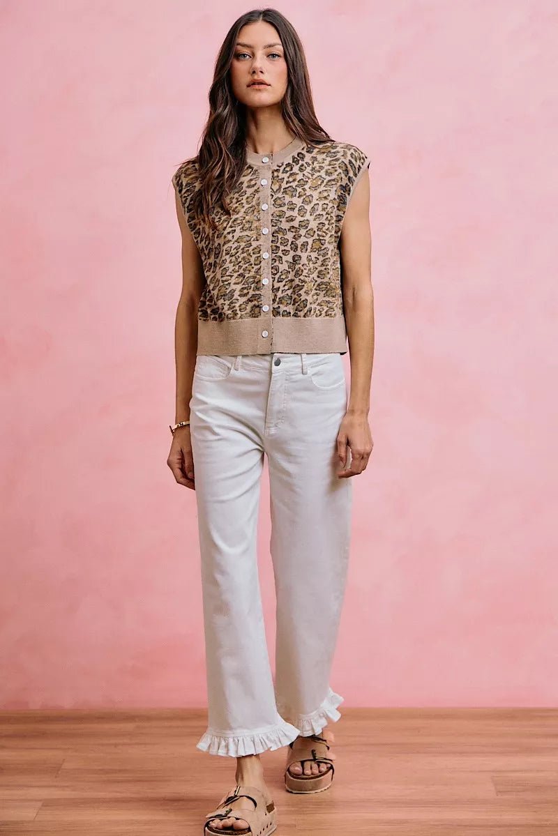 SO ME Ruffled Bottom Detail Mid Rise Jeans - Bitsy Gypsy Boutique