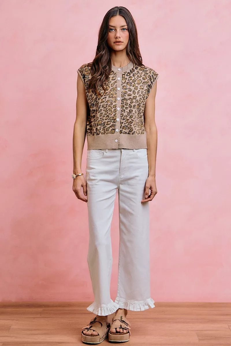 SO ME Ruffled Bottom Detail Mid Rise Jeans - Bitsy Gypsy Boutique