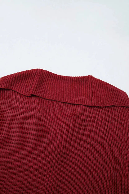 Solid Color Knit Oversized Button Front Sweater Cardigan - Bitsy Gypsy Boutique