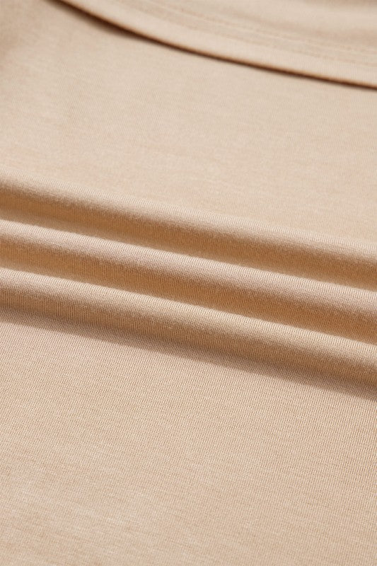 Solid Fold - Over Off - Shoulder Long Sleeve Top - Bitsy Gypsy Boutique