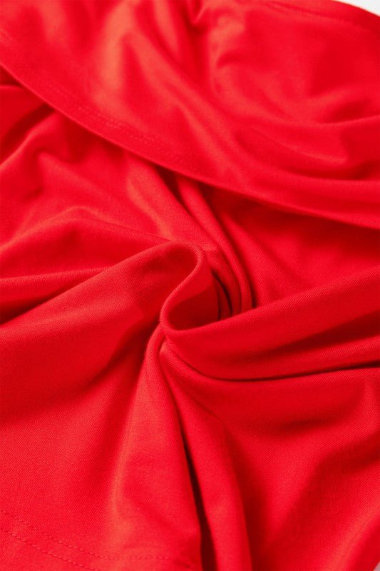 Solid Fold - Over Off - Shoulder Long Sleeve Top - Bitsy Gypsy Boutique