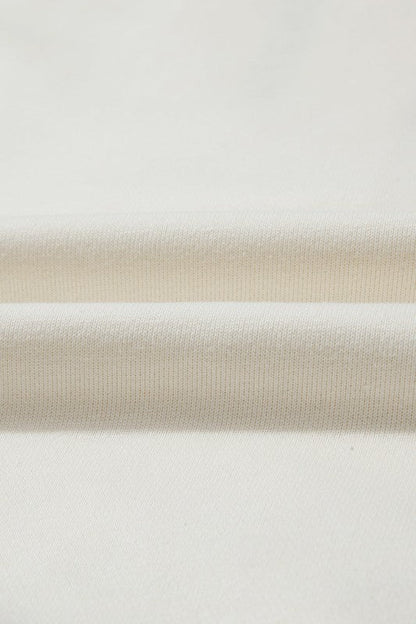 Solid Half - Zip Textured Patchwork Sleeve Hoodie - Bitsy Gypsy Boutique