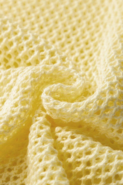 Solid Hollowed Knit Sleeveless Sweater Top - Bitsy Gypsy Boutique