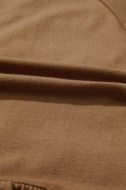 Solid Smocked Split V - Neck Buttoned Blouse - Bitsy Gypsy Boutique