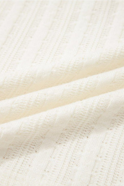 Solid Textured Knit V - Neck Henley Tee - Bitsy Gypsy Boutique