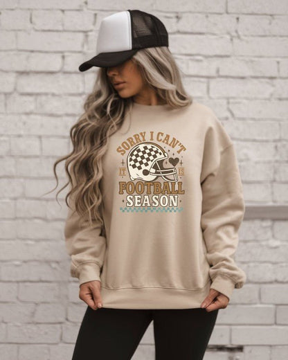 Sorry I Can't Football Season Graphic Sweatshirt - Bitsy Gypsy Boutique