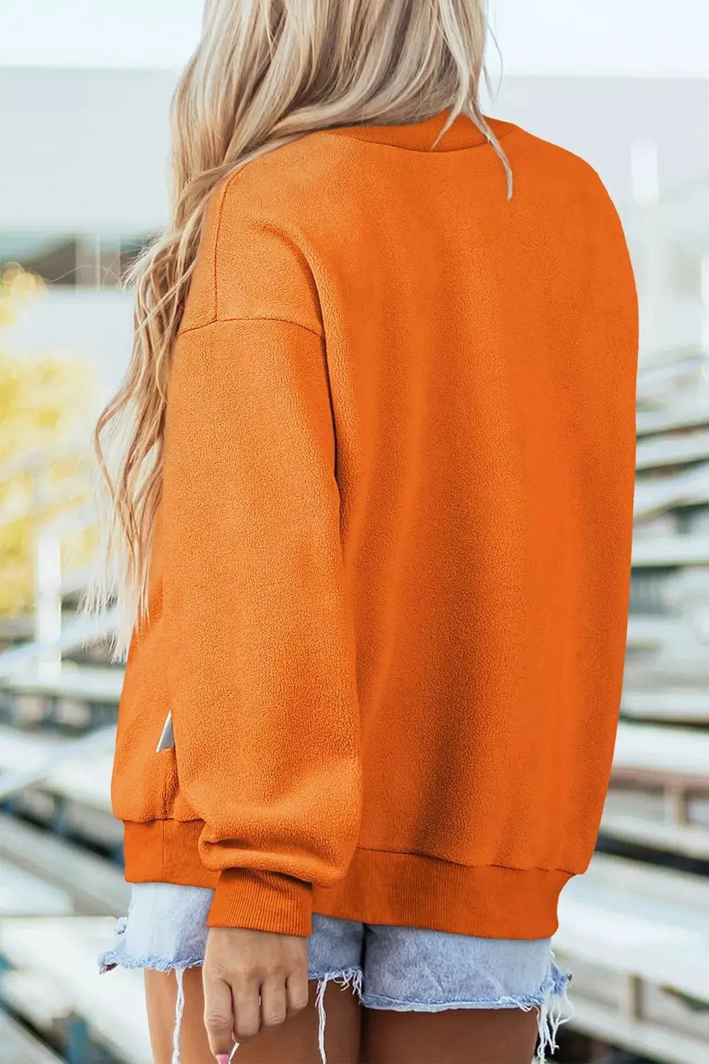 Spooky Season Ghost Print Crew Neck Sweatshirt - Bitsy Gypsy Boutique