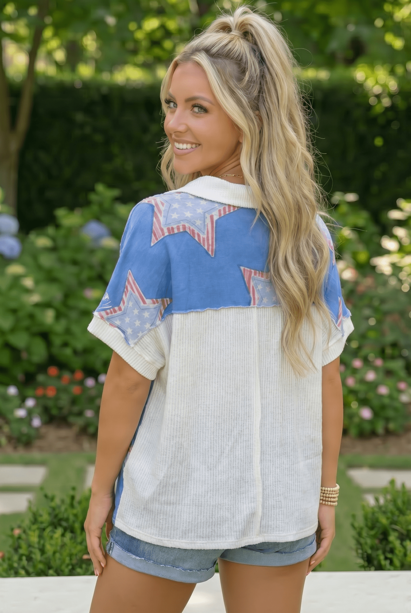 Star Spangled Vibes Blue Americana Top - Bitsy Gypsy Boutique