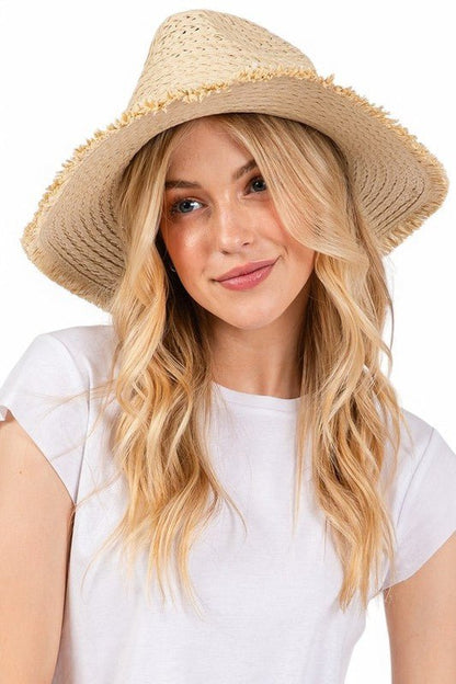 Starfish Charm Hatband Straw Sun Hat - Bitsy Gypsy Boutique
