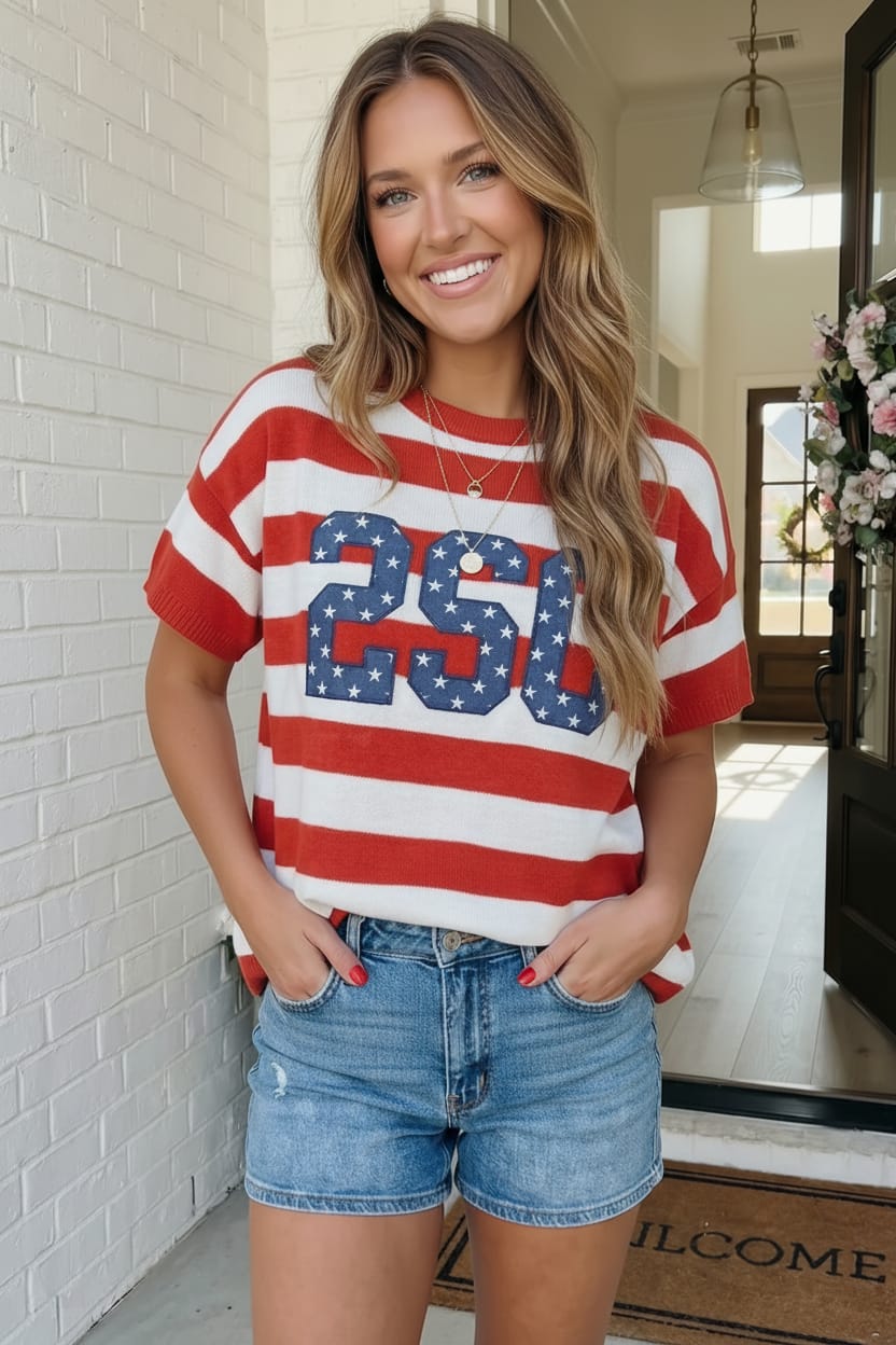 Stars and Stripes '250' Top - Bitsy Gypsy Boutique